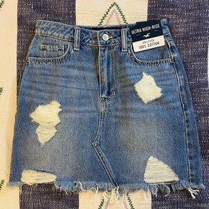 Hollister High Rise Denim Skirt